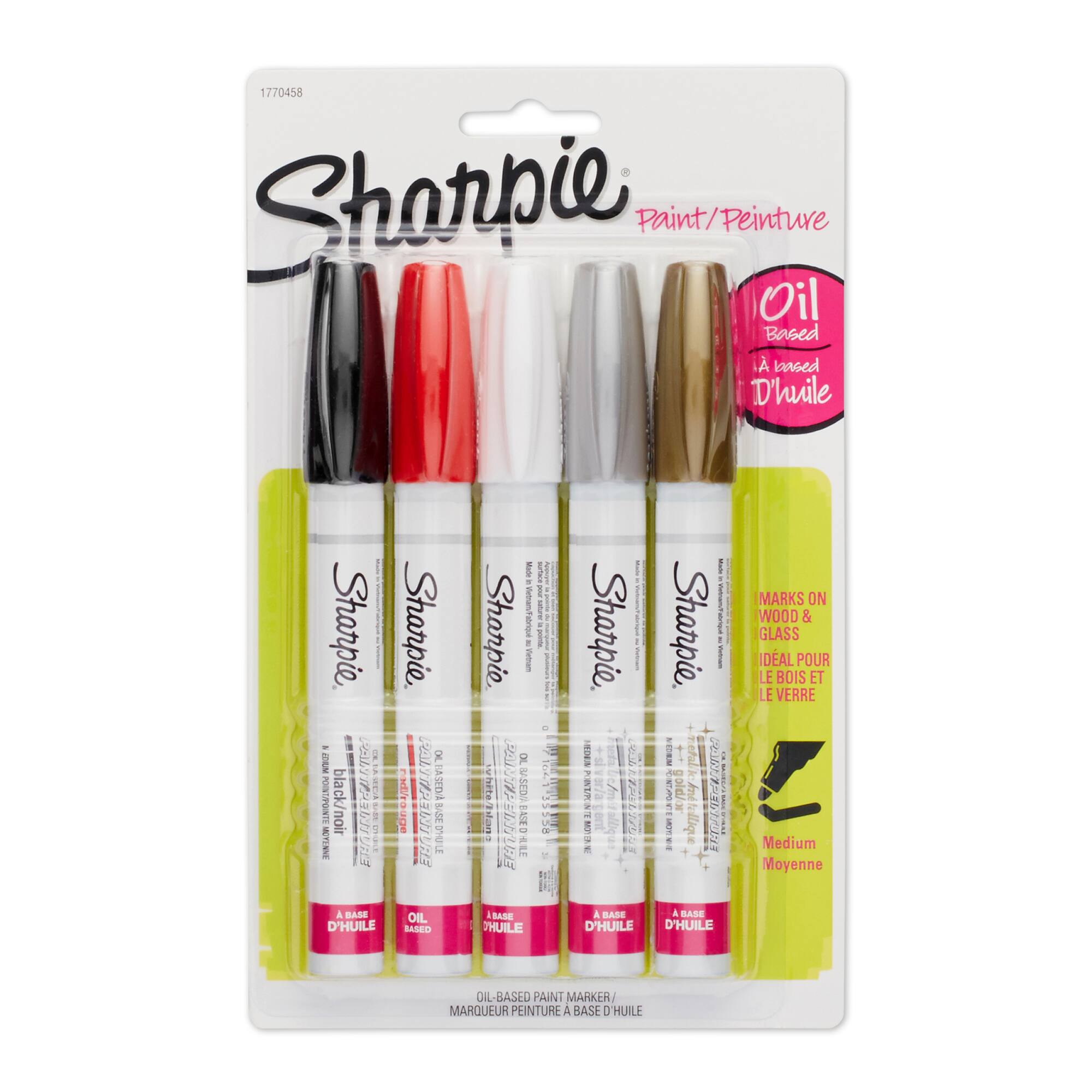 6 Packs: 5 ct. (30 total) Sharpie® Medium Point Basic Paint Markers